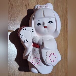 Kawaii Japanese Hakata Clay Doll Figurine